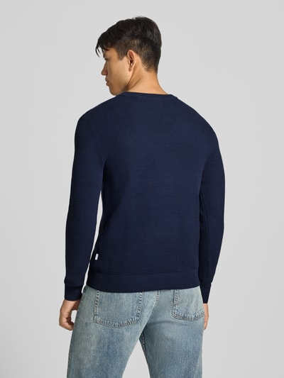 JACK & JONES Strickpullover aus reiner Baumwolle Modell 'Ryder' Marine 5