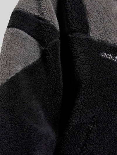 adidas Originals Loose Fit Sweatjacke mit weichem Fleece-Innenfutter Black 5