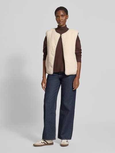 Lanius Keerbaar gilet met blinde sluiting Steengrijs - 1