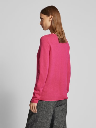 Fynch-Hatton Longsleeve aus Woll-Mix mit Label-Detail Pink 5