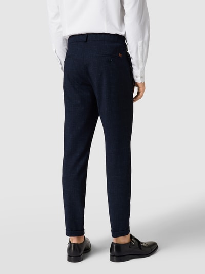 CG - Club of Gents Stoffen broek met structuurmotief, model 'Conn' Donkerblauw - 5