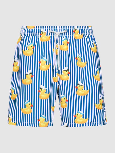 MC2 Saint Barth Badehose mit Allover-Muster Modell 'GUSTAVIA' Marine 1