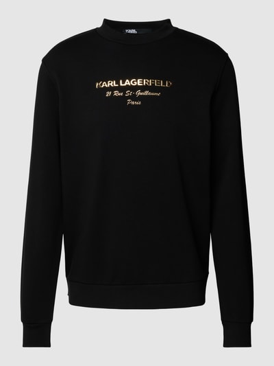 Karl Lagerfeld Sweatshirt mit Label-Applikation Black 2