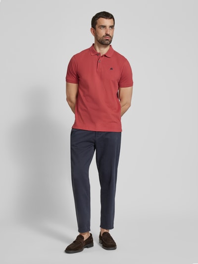 Lerros Poloshirt met labelstitching Rood - 1