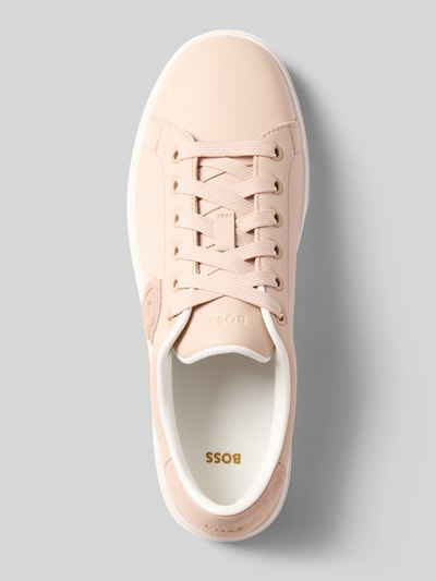 BOSS Low Top Sneaker aus poliertem Leder Modell 'KIRAN TENN' Rose 3
