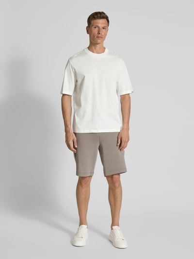 ARMANI EXCHANGE T-shirt met geribde ronde hals Offwhite - 1