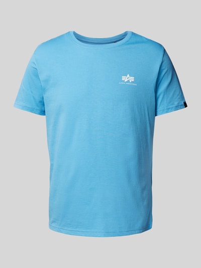 Alpha Industries T-Shirt mit Label-Print Hellblau 1