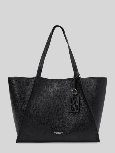 Marc O'Polo Shopper aus Rindsnappa mit Logo-Anhänger Black 2
