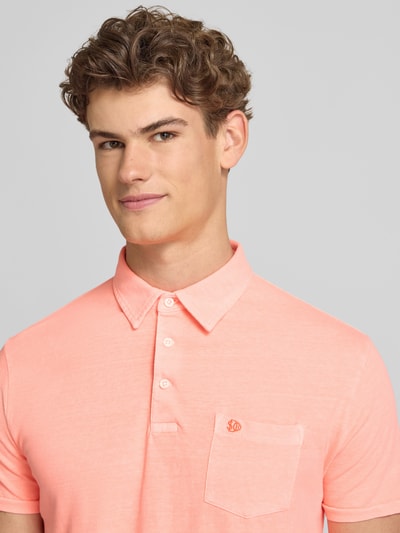 Superdry Slim Fit Poloshirt mit Brusttasche Koralle 3