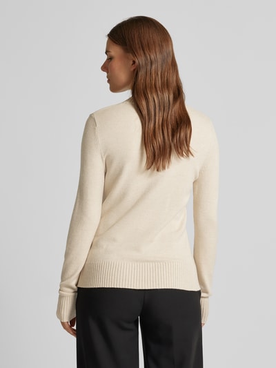 Christian Berg Woman Gebreide pullover met ribboorden, model 'Aliv' Beige gemêleerd - 5