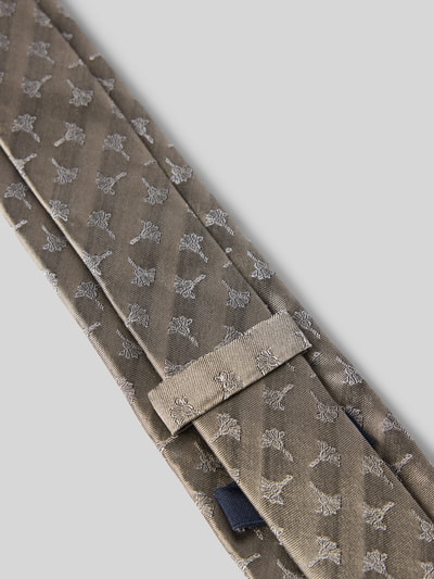 Productfoto, Seidenkrawatte im Allover-Look (7 cm) van JOOP! collectie in bruin met structuurpatroon van zuiver zijde, breedte 7 cm