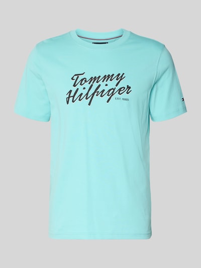 Tommy Hilfiger Regular Fit T-Shirt aus reiner Baumwolle Tuerkis 2