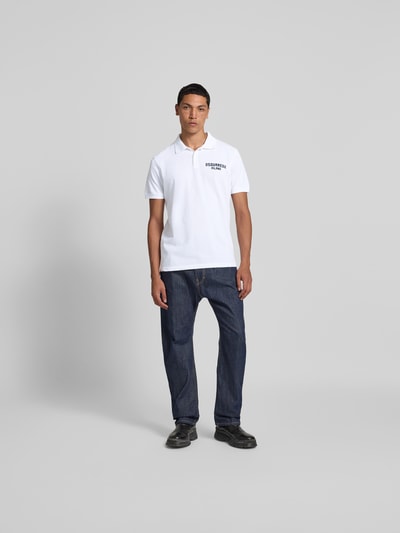Dsquared2 Poloshirt mit Label-Print Weiss 1