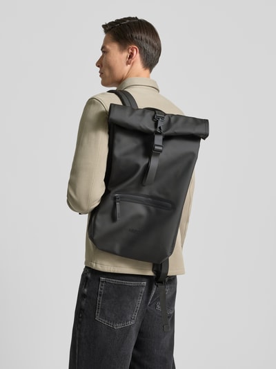 RAINS Rolltop-rugzak met verstelbare schouderbanden Zwart - 1