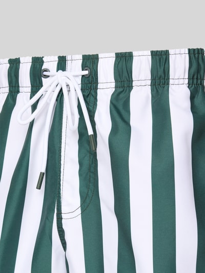 Shiwi Regular fit zwembroek met labelpatch Donkergroen - 2