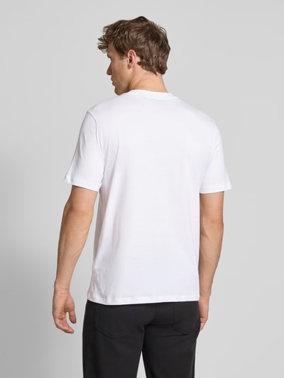 HUGO T-shirt z nadrukowanym motywem i logo model ‘Dobero’ Biały 5