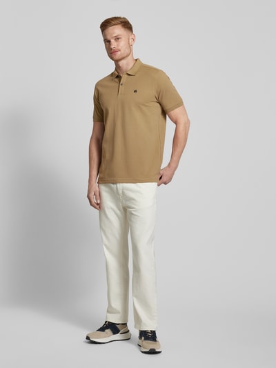 Lerros Poloshirt mit Label-Stitching Sand 1