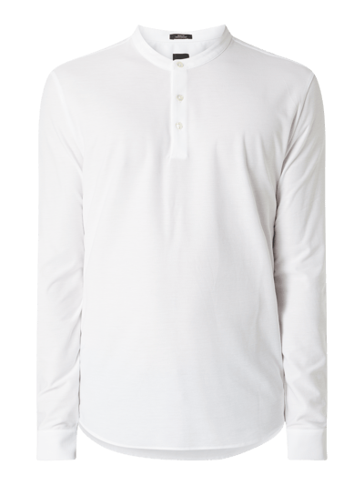 BOSS Slim fit serafinoshirt van katoen, model 'Pal'  Wit - 2