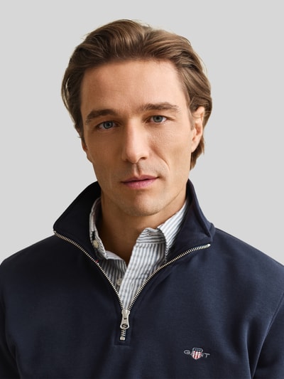 GANT Regular fit sweatshirt van katoenmix Marineblauw - 3