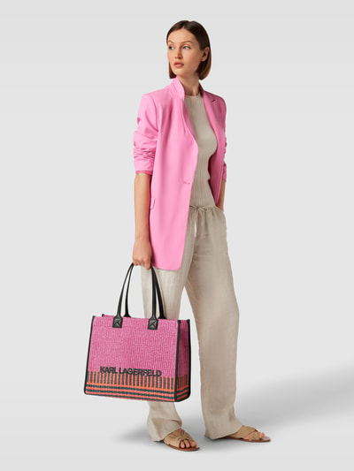 Karl Lagerfeld Tote Bag mit Label-Detail Modell 'raffia' Pink 1