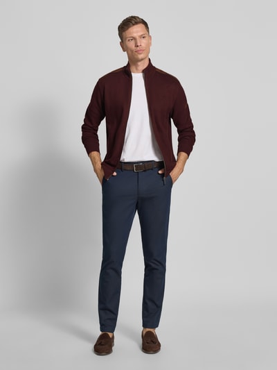 bugatti Sweatjacke mit Stehkragen Modell 'Selanik' Bordeaux 1