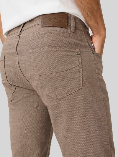 Brax Regular Fit Chino aus Baumwoll-Mix mit Viskose-Anteil Modell 'Wool Look Flex' Camel 3