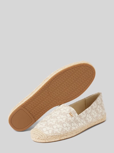 MICHAEL Michael Kors Espadryle ze wzorem z logo na całej powierzchni model ‘KENDRICK’ Beżowy 3