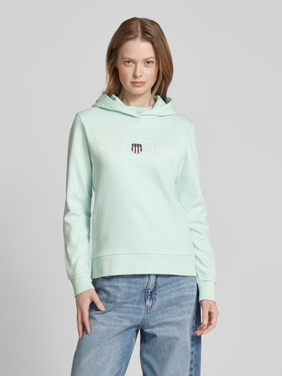 Gant Hoodie met capuchon Mintgroen - 4