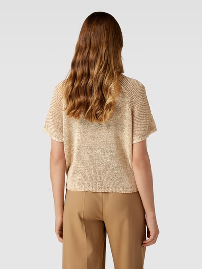 s.Oliver BLACK LABEL Sweter z dzianiny z okrągłym dekoltem Camel 5