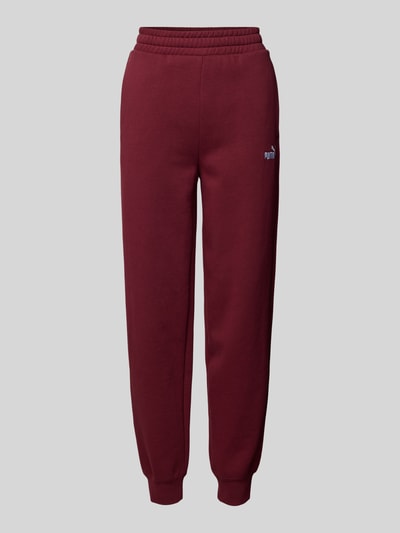 PUMA Slim fit sweatpants met labelstitching Bordeaux - 2