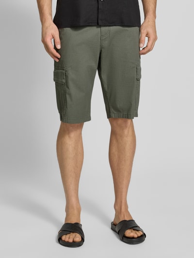 Tom Tailor Szorty cargo o kroju regular fit z mieszanki bawełny Khaki 4