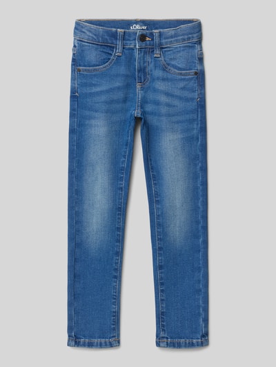 s.Oliver RED LABEL Slim fit jeans van katoenmix, model 'BRAD' Blauw - 1