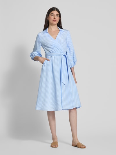 More & More Hemdblusenkleid mit Bindegürtel Sky 1