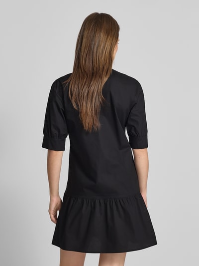 Liu Jo White Overhemdjurk met opstaande kraag en strikceintuur Zwart - 5