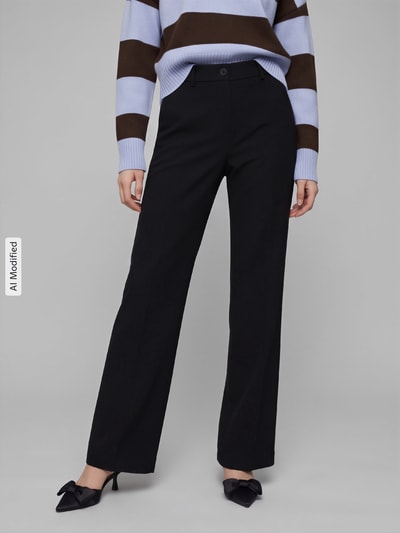 TONI Regular Fit Weite Hose mit Viskose-Anteil Modell 'Jenny Wide' Black 4