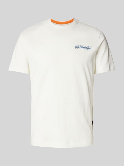 Napapijri T-Shirt mit Label-Print Modell 'SOVANA' Offwhite 2