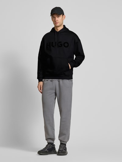 HUGO Hoodie met capuchon, model 'Ditchie' Zwart - 1