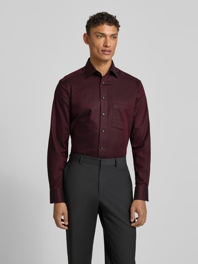 OLYMP Modern Fit Business-Hemd mit Kentkragen Bordeaux 4