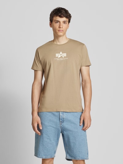 Alpha Industries T-Shirt mit Label-Print Sand 4