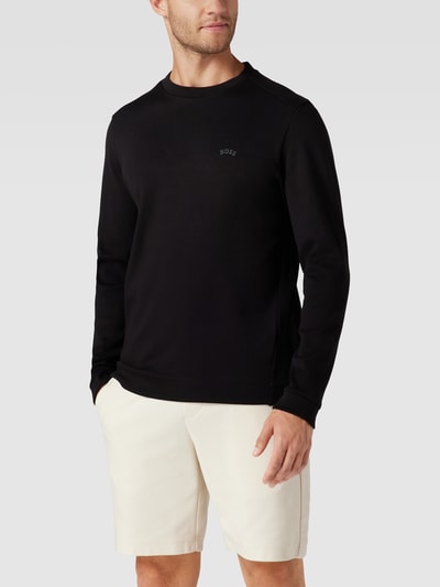 BOSS Green Sweatshirt mit Rundhalsausschnitt Modell 'Salbo Curved' Black 4