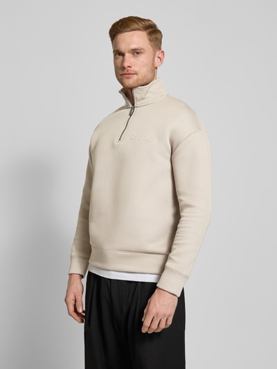 CK Calvin Klein Sweatshirt mit Label-Detail Beige 4