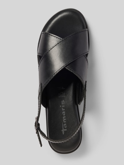 Tamaris Sandalen van leer met riempjes en doornsluiting Zwart - 3