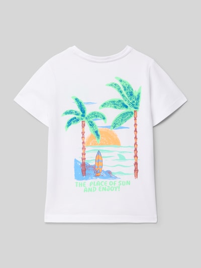 s.Oliver RED LABEL Regular Fit T-Shirt aus reiner Baumwolle Weiss 3