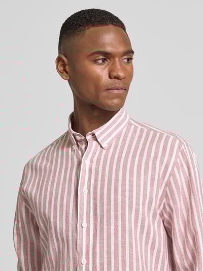 Lindbergh Slim fit vrijetijdsoverhemd met button-downkraag Roze - 3