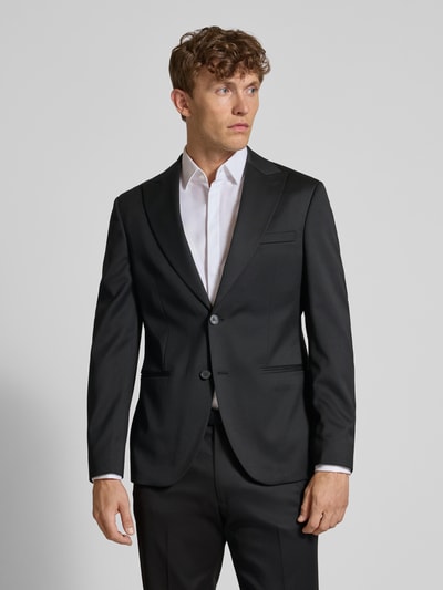 MCNEAL Regular fit colbert van satijn Zwart - 4