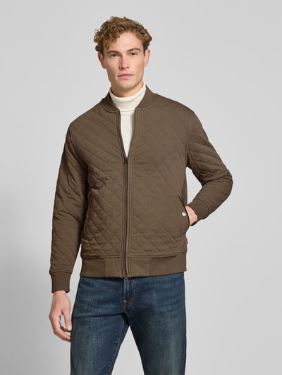 GANT bluza rozpinana o kroju regular fit z mieszanki bawełny Szarobrązowy 4