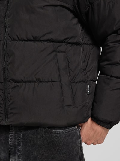 Jack & Jones Gewatteerd jack met opstaande kraag, model 'MAZE' Zwart - 3