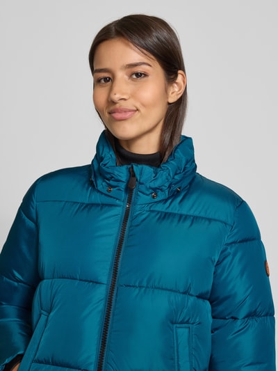 SAVE THE DUCK Płaszcz pikowany o kroju regular fit z wpuszczanymi kieszeniami model ‘Colette’ Petrol 3