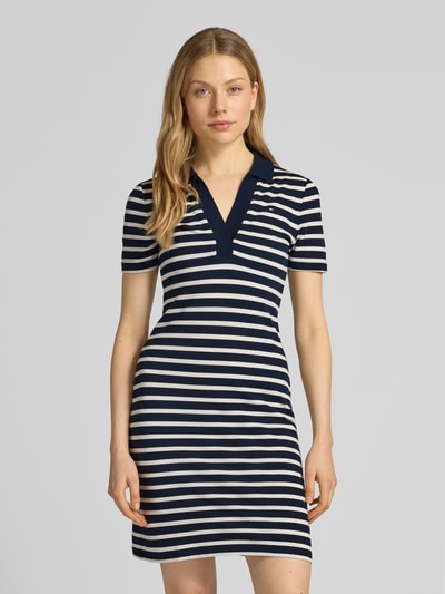 Tommy Hilfiger Enganliegendes Polokleid aus Baumwoll-Mix Marine 4