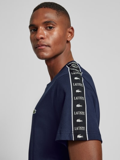 Lacoste T-Shirt mit Label-Stitching Dunkelblau 3